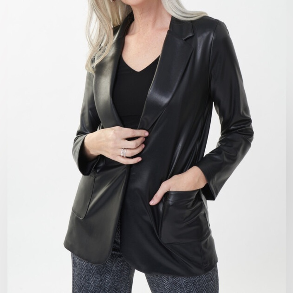 Joseph Ribkoff Leatherette Blazer Style 223090 New with Tags